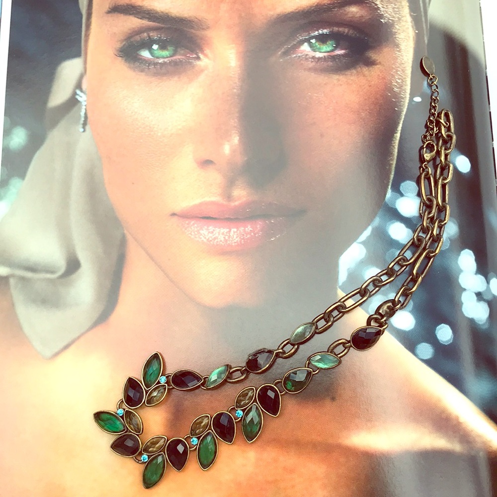 💙💚Royal Blue, aqua necklace & earrings💚💙